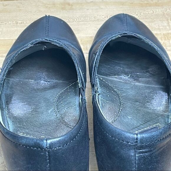 Dansko Solstice Side Button Clog Shoe Slip On 40 Black Leather Monk Professional - Picture 8 of 8